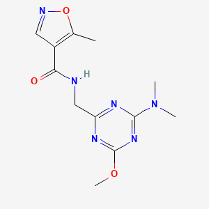 N-((4-(dimethylamino)-6-methoxy-1,3,5-triazin-2-yl)methyl)-5-methylisoxazole-4-carboxamide
