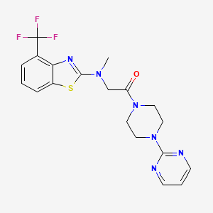 2-(Methyl(4-(trifluoromethyl)benzo[d]thiazol-2-yl)amino)-1-(4-(pyrimidin-2-yl)piperazin-1-yl)ethanone