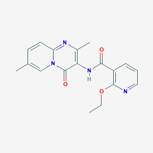 molecular formula C18H18N4O3 B2891669 N-(2,7-dimethyl-4-oxo-4H-pyrido[1,2-a]pyrimidin-3-yl)-2-ethoxynicotinamide CAS No. 946382-61-2