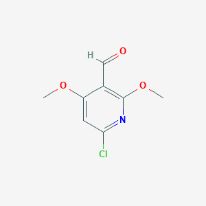 molecular formula C8H8ClNO3 B2891685 6-Chloro-2,4-dimethoxypyridine-3-carbaldehyde CAS No. 2225146-91-6