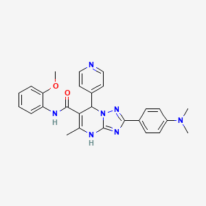 2-(4-(dimethylamino)phenyl)-N-(2-methoxyphenyl)-5-methyl-7-(pyridin-4-yl)-4,7-dihydro-[1,2,4]triazolo[1,5-a]pyrimidine-6-carboxamide