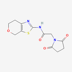 N-(6,7-dihydro-4H-pyrano[4,3-d]thiazol-2-yl)-2-(2,5-dioxopyrrolidin-1-yl)acetamide