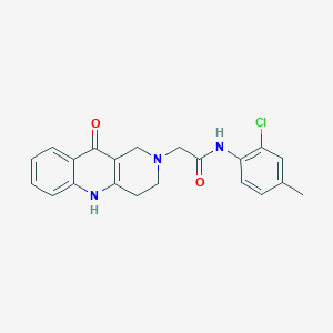 molecular formula C21H20ClN3O2 B2891693 N-(2-chloro-4-methylphenyl)-2-(10-oxo-3,4,5,10-tetrahydrobenzo[b][1,6]naphthyridin-2(1H)-yl)acetamide CAS No. 1251688-35-3