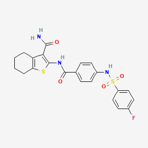 2-(4-(4-Fluorophenylsulfonamido)benzamido)-4,5,6,7-tetrahydrobenzo[b]thiophene-3-carboxamide