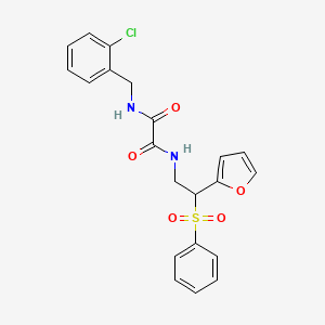 N1-(2-chlorobenzyl)-N2-(2-(furan-2-yl)-2-(phenylsulfonyl)ethyl)oxalamide