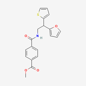 molecular formula C19H17NO4S B2891701 Methyl 4-{[2-(furan-2-yl)-2-(thiophen-2-yl)ethyl]carbamoyl}benzoate CAS No. 2097865-40-0