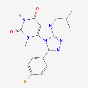 3-(4-bromophenyl)-9-isobutyl-5-methyl-5H-[1,2,4]triazolo[4,3-e]purine-6,8(7H,9H)-dione