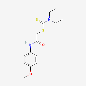 2-((4-Methoxyphenyl)amino)-2-oxoethyl diethylcarbamodithioate