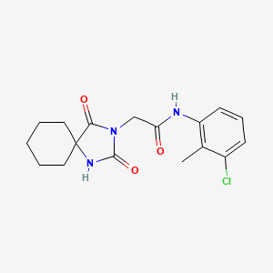 molecular formula C17H20ClN3O3 B2891723 N-(3-chloro-2-methylphenyl)-2-(2,4-dioxo-1,3-diazaspiro[4.5]dec-3-yl)acetamide CAS No. 1003231-32-0