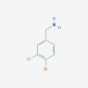molecular formula C7H7BrClN B2891752 (4-Bromo-3-chlorophenyl)methanamine CAS No. 1208076-65-6