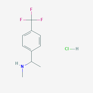 molecular formula C10H13ClF3N B2891755 N-Methyl-1-(4-(trifluoromethyl)phenyl)ethan-1-amine hydrochloride CAS No. 2551115-26-3