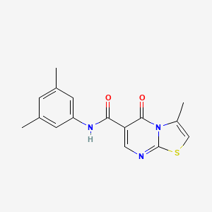 molecular formula C16H15N3O2S B2891760 N-(3,5-dimethylphenyl)-3-methyl-5-oxo-5H-[1,3]thiazolo[3,2-a]pyrimidine-6-carboxamide CAS No. 851945-72-7