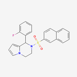 molecular formula C23H19FN2O2S B2891789 1-(2-fluorophenyl)-2-(naphthalene-2-sulfonyl)-1H,2H,3H,4H-pyrrolo[1,2-a]pyrazine CAS No. 900010-54-0