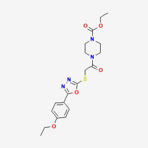 molecular formula C19H24N4O5S B2891817 ETHYL 4-(2-{[5-(4-ETHOXYPHENYL)-1,3,4-OXADIAZOL-2-YL]SULFANYL}ACETYL)PIPERAZINE-1-CARBOXYLATE CAS No. 850937-17-6
