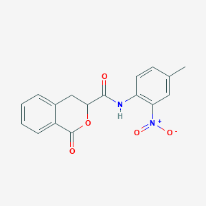molecular formula C17H14N2O5 B2891828 N-(4-methyl-2-nitrophenyl)-1-oxo-3,4-dihydro-1H-2-benzopyran-3-carboxamide CAS No. 786674-52-0
