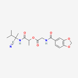 B2891833 1-[(1-cyano-1,2-dimethylpropyl)carbamoyl]ethyl 2-[(2H-1,3-benzodioxol-5-yl)formamido]acetate CAS No. 1111472-84-4