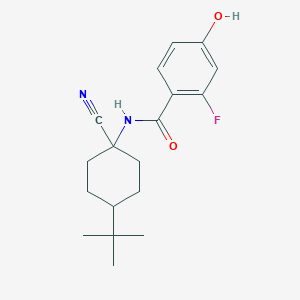 molecular formula C18H23FN2O2 B2891846 N-(4-Tert-butyl-1-cyanocyclohexyl)-2-fluoro-4-hydroxybenzamide CAS No. 2262429-03-6