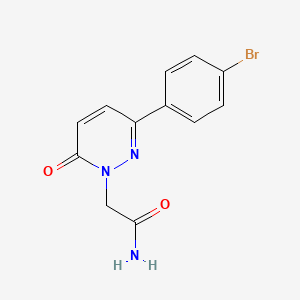 molecular formula C12H10BrN3O2 B2891853 2-(3-(4-Bromophenyl)-6-oxopyridazin-1(6H)-yl)acetamide CAS No. 104106-95-8