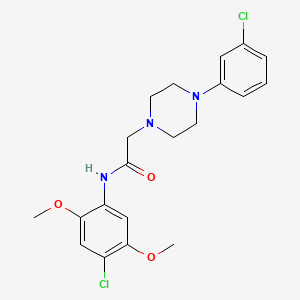 molecular formula C20H23Cl2N3O3 B2891941 N-(4-chloro-2,5-dimethoxyphenyl)-2-[4-(3-chlorophenyl)piperazin-1-yl]acetamide CAS No. 720667-90-3