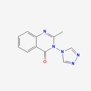 molecular formula C11H9N5O B2891949 2-methyl-3-(4H-1,2,4-triazol-4-yl)quinazolin-4(3H)-one CAS No. 327624-49-7