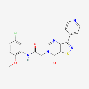 molecular formula C19H14ClN5O3S B2891953 N-(5-chloro-2-methoxyphenyl)-2-(7-oxo-3-(pyridin-4-yl)isothiazolo[4,5-d]pyrimidin-6(7H)-yl)acetamide CAS No. 1251685-17-2