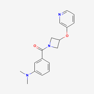 molecular formula C17H19N3O2 B2891955 N,N-dimethyl-3-[3-(pyridin-3-yloxy)azetidine-1-carbonyl]aniline CAS No. 1903037-17-1