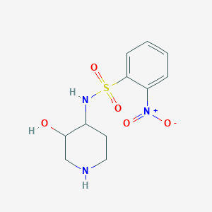 molecular formula C11H15N3O5S B2891959 N-(3-Hydroxypiperidin-4-yl)-2-nitrobenzenesulfonamide CAS No. 2137471-25-9