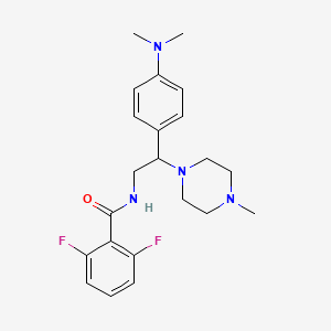 molecular formula C22H28F2N4O B2891967 N-(2-(4-(dimethylamino)phenyl)-2-(4-methylpiperazin-1-yl)ethyl)-2,6-difluorobenzamide CAS No. 946285-76-3