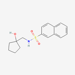 molecular formula C16H19NO3S B2891973 N-[(1-hydroxycyclopentyl)methyl]naphthalene-2-sulfonamide CAS No. 1234945-37-9