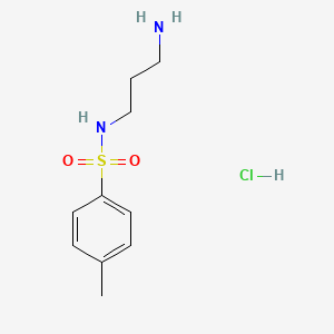 molecular formula C10H17ClN2O2S B2891975 N-(3-Aminopropyl)-4-methylbenzenesulfonamide;hydrochloride CAS No. 38353-79-6
