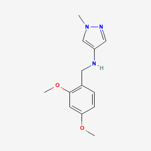 molecular formula C13H17N3O2 B2891996 N-[(2,4-dimethoxyphenyl)methyl]-1-methyl-1H-pyrazol-4-amine CAS No. 1006961-97-2