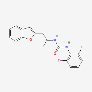 molecular formula C18H16F2N2O2 B2892021 1-(1-(Benzofuran-2-yl)propan-2-yl)-3-(2,6-difluorophenyl)urea CAS No. 2034222-81-4
