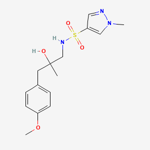 molecular formula C15H21N3O4S B2892030 N-(2-hydroxy-3-(4-methoxyphenyl)-2-methylpropyl)-1-methyl-1H-pyrazole-4-sulfonamide CAS No. 1798489-01-6