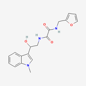 molecular formula C18H19N3O4 B2892041 N'-[(furan-2-yl)methyl]-N-[2-hydroxy-2-(1-methyl-1H-indol-3-yl)ethyl]ethanediamide CAS No. 1705666-89-2