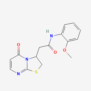 molecular formula C15H15N3O3S B2892048 N-(2-methoxyphenyl)-2-(5-oxo-3,5-dihydro-2H-thiazolo[3,2-a]pyrimidin-3-yl)acetamide CAS No. 953189-49-6