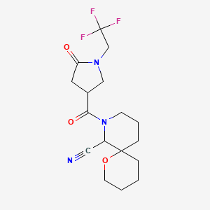 8-[5-Oxo-1-(2,2,2-trifluoroethyl)pyrrolidine-3-carbonyl]-1-oxa-8-azaspiro[5.5]undecane-7-carbonitrile