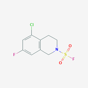 molecular formula C9H8ClF2NO2S B2892066 5-Chloro-7-fluoro-3,4-dihydro-1H-isoquinoline-2-sulfonyl fluoride CAS No. 2411241-75-1