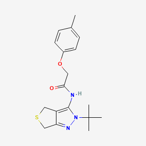 molecular formula C18H23N3O2S B2892076 N-{2-tert-butyl-2H,4H,6H-thieno[3,4-c]pyrazol-3-yl}-2-(4-methylphenoxy)acetamide CAS No. 893928-25-1