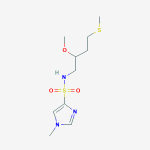 molecular formula C10H19N3O3S2 B2892098 N-[2-methoxy-4-(methylsulfanyl)butyl]-1-methyl-1H-imidazole-4-sulfonamide CAS No. 2309574-45-4