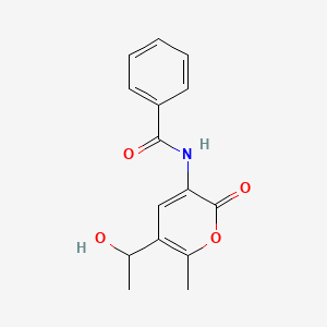 N-[5-(1-hydroxyethyl)-6-methyl-2-oxo-2H-pyran-3-yl]benzenecarboxamide