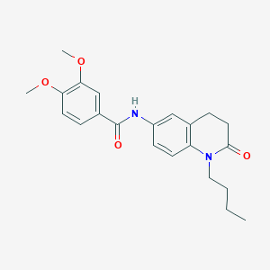 molecular formula C22H26N2O4 B2892117 N-(1-butyl-2-oxo-1,2,3,4-tetrahydroquinolin-6-yl)-3,4-dimethoxybenzamide CAS No. 954684-62-9