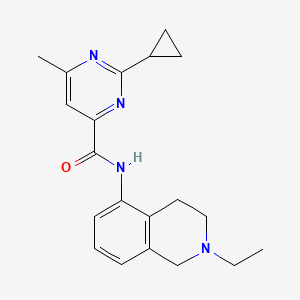 2-Cyclopropyl-N-(2-ethyl-3,4-dihydro-1H-isoquinolin-5-yl)-6-methylpyrimidine-4-carboxamide