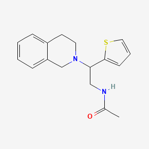 molecular formula C17H20N2OS B2892119 N-(2-(3,4-dihydroisoquinolin-2(1H)-yl)-2-(thiophen-2-yl)ethyl)acetamide CAS No. 903289-38-3