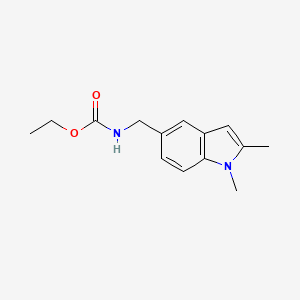 molecular formula C14H18N2O2 B2892129 ethyl ((1,2-dimethyl-1H-indol-5-yl)methyl)carbamate CAS No. 852137-90-7