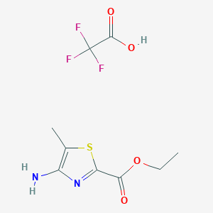 molecular formula C9H11F3N2O4S B2892130 ethyl4-amino-5-methyl-1,3-thiazole-2-carboxylate,trifluoroaceticacid CAS No. 2418733-61-4