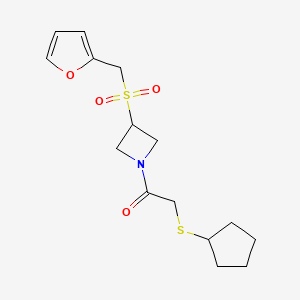 2-(Cyclopentylthio)-1-(3-((furan-2-ylmethyl)sulfonyl)azetidin-1-yl)ethanone