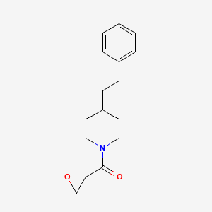 molecular formula C16H21NO2 B2892145 Oxiran-2-yl-[4-(2-phenylethyl)piperidin-1-yl]methanone CAS No. 2411202-10-1