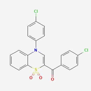 (4-chlorophenyl)[4-(4-chlorophenyl)-1,1-dioxido-4H-1,4-benzothiazin-2-yl]methanone