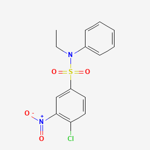 molecular formula C14H13ClN2O4S B2892149 4-chloro-N-ethyl-3-nitro-N-phenylbenzene-1-sulfonamide CAS No. 380335-72-8