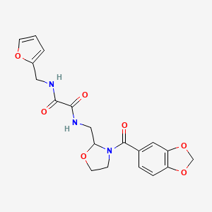 N1-((3-(benzo[d][1,3]dioxole-5-carbonyl)oxazolidin-2-yl)methyl)-N2-(furan-2-ylmethyl)oxalamide